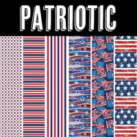 Patriotic Printed Pattern Bundle - Adhesive