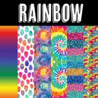 Rainbow Printed Pattern Bundle - Adhesive