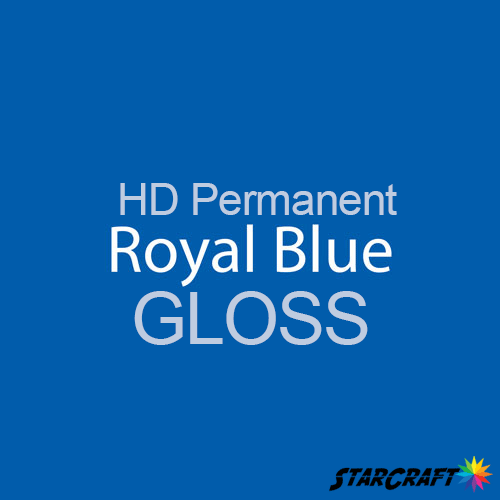 StarCraft HD Permanent Adhesive Vinyl - GLOSS - 12" x 5 Foot - Royal Blue