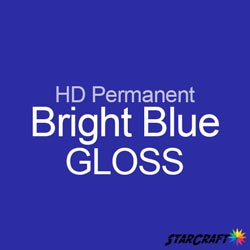 StarCraft HD Permanent Adhesive Vinyl - GLOSS - 12" x 24" Sheets - Bright Blue