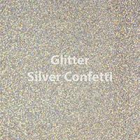 1 Yard of 20" Siser GLITTER - Silver Confetti